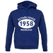 Established 1958 Roman Numerals unisex hoodie