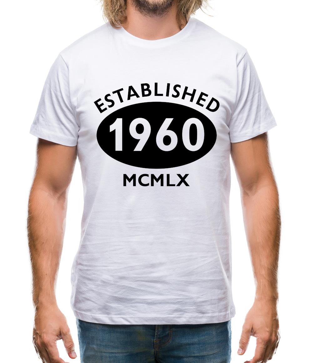 Established 1960 Roman Numerals Mens T-Shirt