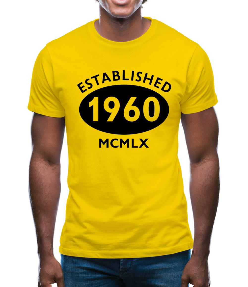 Established 1960 Roman Numerals Mens T-Shirt