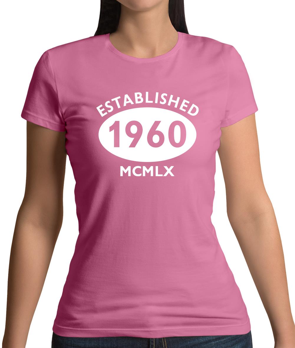 Established 1960 Roman Numerals Womens T-Shirt