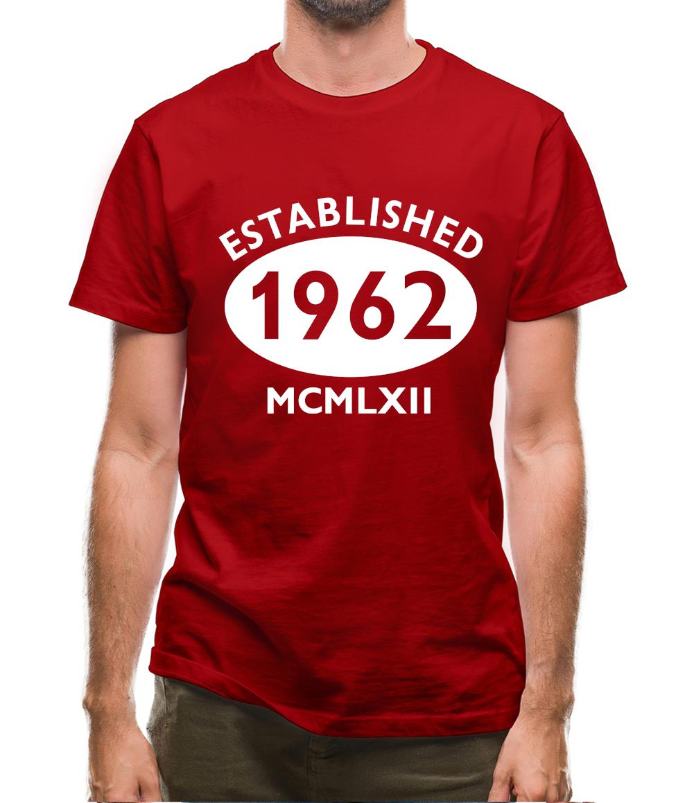 Established 1962 Roman Numerals Mens T-Shirt