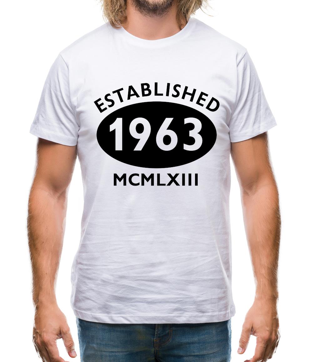 Established 1963 Roman Numerals Mens T-Shirt