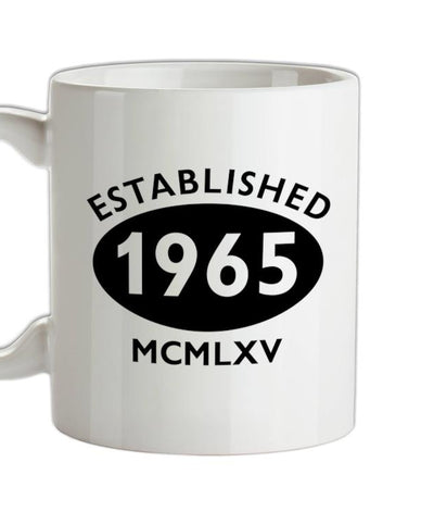 Established 1965 Roman Numerals Ceramic Mug