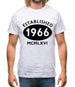 Established 1966 Roman Numerals Mens T-Shirt