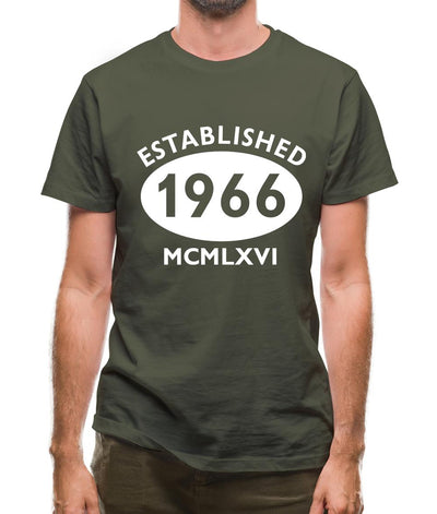 Established 1966 Roman Numerals Mens T-Shirt