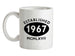 Established Roman Numerals Birthday 1967 Ceramic Mug