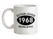 Established Roman Numerals Birthday 1968 Ceramic Mug
