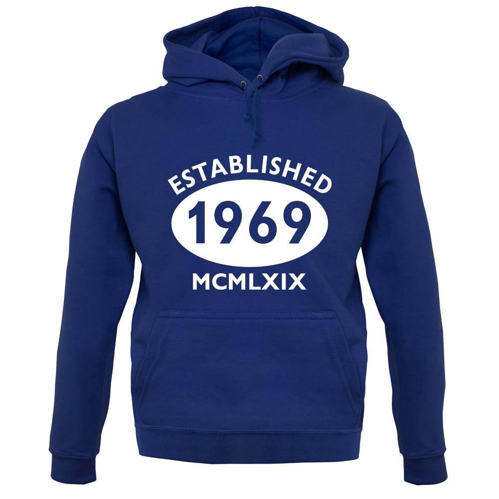 Established 1969 Roman Numerals unisex hoodie