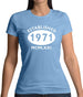 Established 1971 Roman Numerals Womens T-Shirt