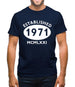 Established 1971 Roman Numerals Mens T-Shirt