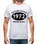 Established 1972 Roman Numerals Mens T-Shirt