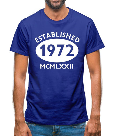 Established 1972 Roman Numerals Mens T-Shirt