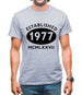 Established 1977 Roman Numerals Mens T-Shirt