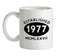 Established Roman Numerals Birthday 1977 Ceramic Mug