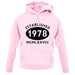Established 1978 Roman Numerals unisex hoodie