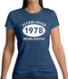 Established 1978 Roman Numerals Womens T-Shirt