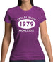 Established 1979 Roman Numerals Womens T-Shirt