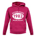 Established 1982 Roman Numerals unisex hoodie