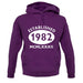 Established 1982 Roman Numerals unisex hoodie