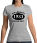 Established 1983 Roman Numerals Womens T-Shirt