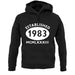 Established 1983 Roman Numerals unisex hoodie