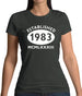 Established 1983 Roman Numerals Womens T-Shirt