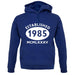 Established 1985 Roman Numerals unisex hoodie
