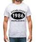 Established 1986 Roman Numerals Mens T-Shirt