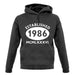 Established 1986 Roman Numerals unisex hoodie