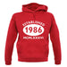 Established 1986 Roman Numerals unisex hoodie