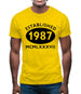 Established 1987 Roman Numerals Mens T-Shirt