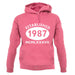 Established 1987 Roman Numerals unisex hoodie