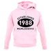 Established 1988 Roman Numerals unisex hoodie