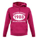 Established 1988 Roman Numerals unisex hoodie