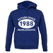 Established 1988 Roman Numerals unisex hoodie