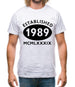 Established 1989 Roman Numerals Mens T-Shirt