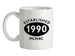 Established Roman Numerals Birthday 1990 Ceramic Mug