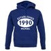 Established 1990 Roman Numerals unisex hoodie