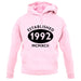 Established 1992 Roman Numerals unisex hoodie
