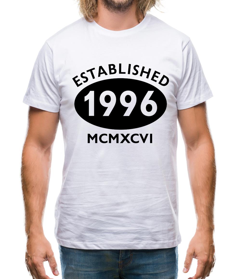 Established 1996 Roman Numerals Mens T-Shirt