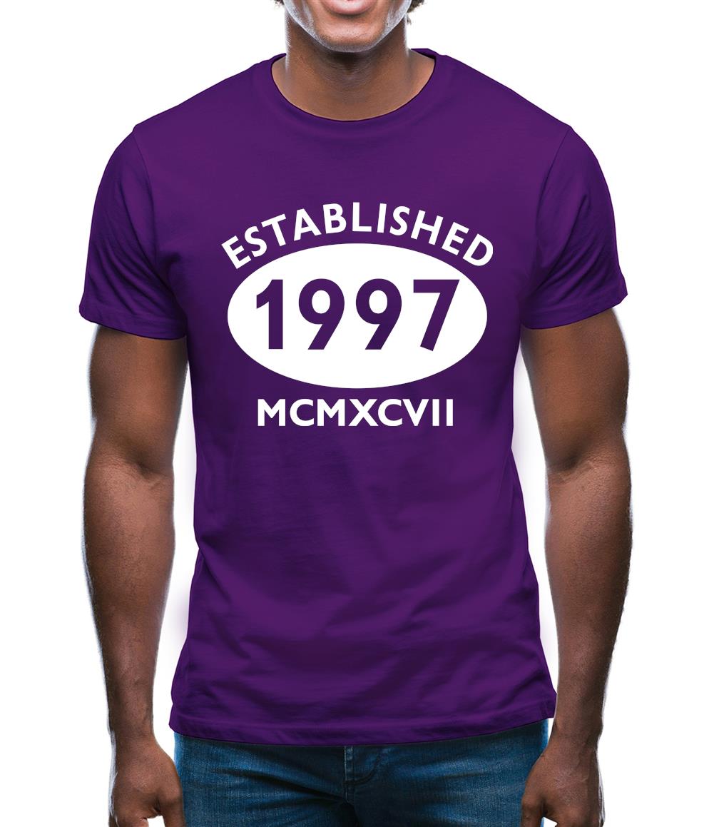 Established 1997 Roman Numerals Mens T-Shirt