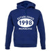 Established 1998 Roman Numerals unisex hoodie