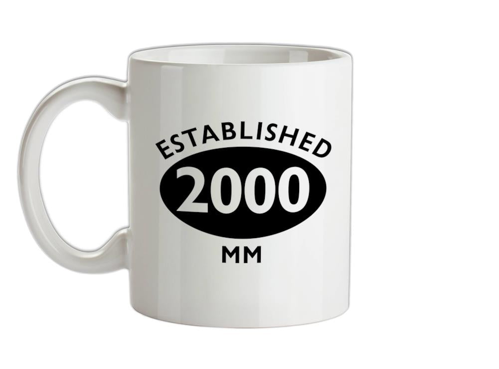 Established Roman Numerals Birthday 2000 Ceramic Mug