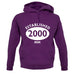 Established 2000 Roman Numerals unisex hoodie