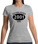 Established 2001 Roman Numerals Womens T-Shirt