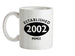Established Roman Numerals Birthday 2002 Ceramic Mug