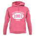 Established 2002 Roman Numerals unisex hoodie