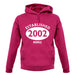 Established 2002 Roman Numerals unisex hoodie