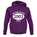 Established 2002 Roman Numerals unisex hoodie