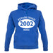 Established 2002 Roman Numerals unisex hoodie